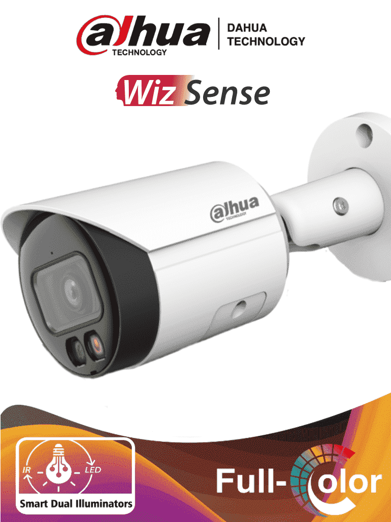 DAHUA IPC-HFW2249S-S-IL - Camara Bullet IP 2 Megapixeles/ Iluminador Dual Inteligente+Full Color/ WizSense/ Lente de 2.8mm/ 107 Grados/ Microfono Integrado/ 30 Mts de IR y Luz Visible/ Metalica/ Ranura MicroSD/ WDR 120dB/ SMD Plus/ PoE/ DAHUA IPC-HFW2249S-S-IL - Camara Bullet IP 2 Megapixeles/ Iluminador Dual Inteligente+Full Color/ WizSense/ Lente de 2.8mm/ 107 Grados/ Microfono Integrado/ 30 Mts de IR y Luz Visible/ Metalica/ Ranura MicroSD/ WDR 120dB/ SMD Plus/ PoE/